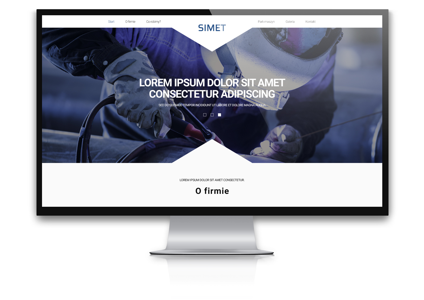 Strona internetowa firmy produkcyjnej SIMET